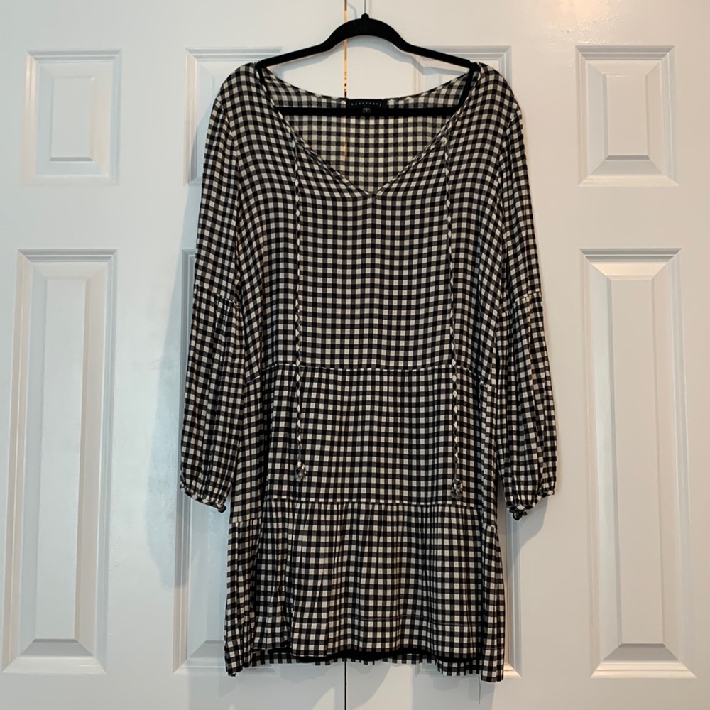 Sanctuary black & white check dress